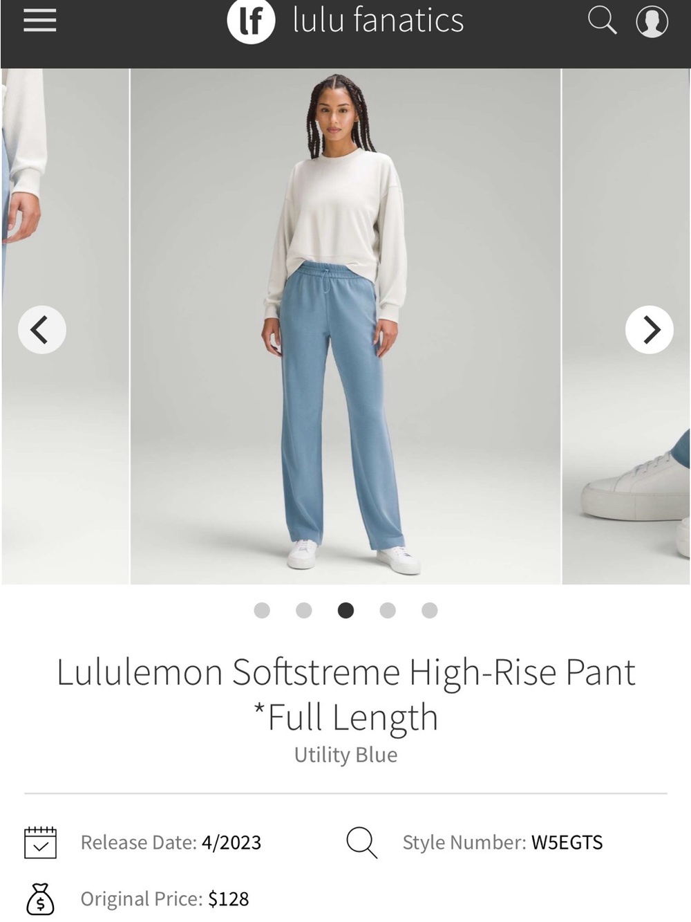 NWT Lululemon Softstreme High-Rise Pant UTYB 4